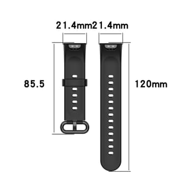 Kellon hihna Redmi 2/Xiaomi Mi Watch 2 Lite -puhelimelle Musta