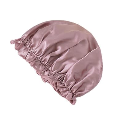 100 % Mulberry Silk Sleep Cap naisille, Pehmeä päähuivi nukkumiseen Vaaleanpunainen XL