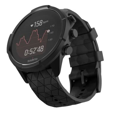 Suunto Spartan Sport Wrist HR/9 Baro/9/D5/7 rannekoru (24 mm) silikoni Musta  model 1