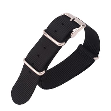 Vaihde Nylon Rannekello - 22 mm Musta