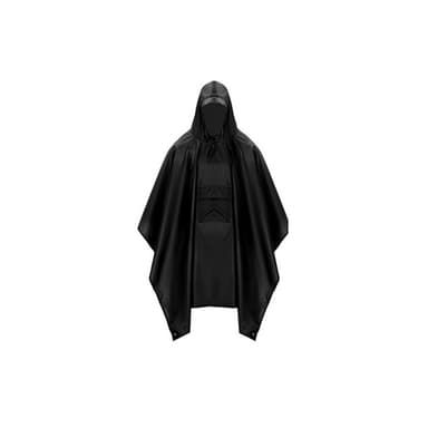 Monikäyttöinen hupullinen sadeponcho / telttapeite / katos retkeilyretkeilyyn Tummansininen