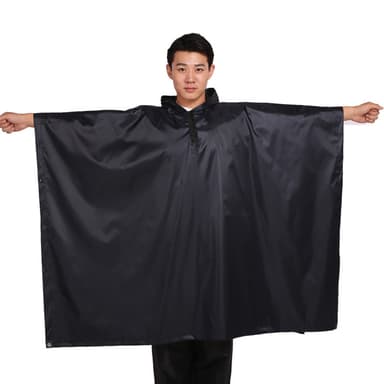 Monikäyttöinen hupullinen sadeponcho / telttapeite / katos retkeilyretkeilyyn Tummansininen