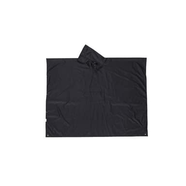 Monikäyttöinen hupullinen sadeponcho / telttapeite / katos retkeilyretkeilyyn Tummansininen
