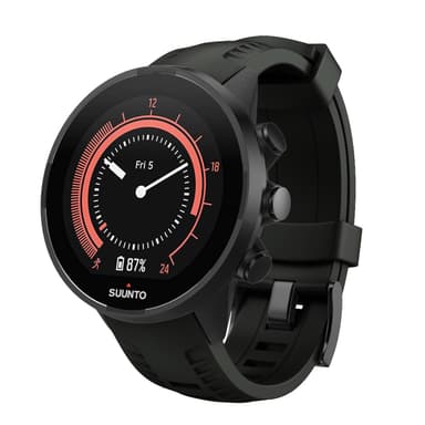 Suunto Spartan Sport Wrist HR/9 Baro/9/D5/7 rannekoru (24 mm) silikoni Musta  model 2