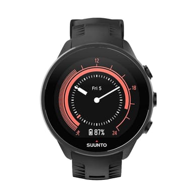 Suunto Spartan Sport Wrist HR/9 Baro/9/D5/7 rannekoru (24 mm) silikoni Musta  model 2