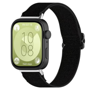 Joustava nailoninen kellohihna Huawei Watch Fit 3:lle Musta