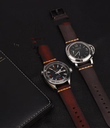 Aitoa nahkaa vaihdettava kellon ranneke 24 mm