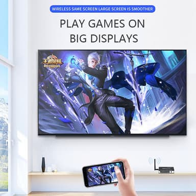 Langaton HDMI-kytkin Miracast Mirascreen wifi-sovittimella Chromecastille