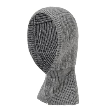 Balaclava lämmin hupullinen huivi, neuloa talvihatut Pipohattu Harmaa