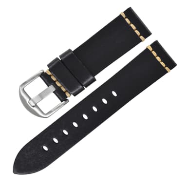 Vaihtokellon ranneke aitoa nahkaa 22 mm