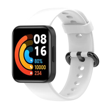 Kellon hihna Redmi 2/Xiaomi Mi Watch 2 Lite -puhelimelle Valkoinen