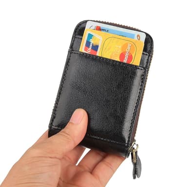 RFID-korttikotelo - aitoa nahkaa - musta