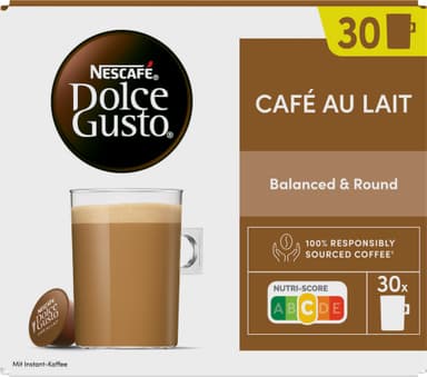 NESCAFÉ Dolce Gusto Café au Lait kahvikapselit (30 kpl)