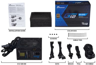 Seasonic G12 GM-650 650 W virtalähde