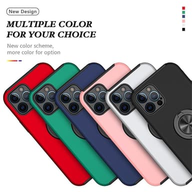 iPhone 13 Pro Max Sormirengas Sivutuen Hybridikotelo - Hopea