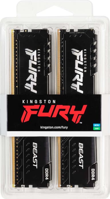 Kingston FURY Beast 32 GB DDR4 RAM muisti 3200 MT/s CL16 (musta)