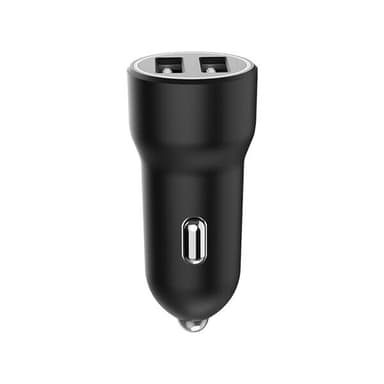 Autolaturi, jossa on 2 USB-porttia ja 3.1A - Musta