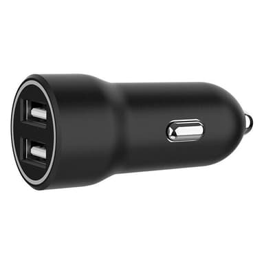 Autolaturi, jossa on 2 USB-porttia ja 3.1A - Musta