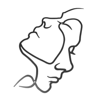 Metallinen seinäkoriste Faces - Musta