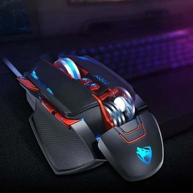 Extralink V7 -pelihiiri 6400 DPI:llä ja LED-valaistuksella - Musta