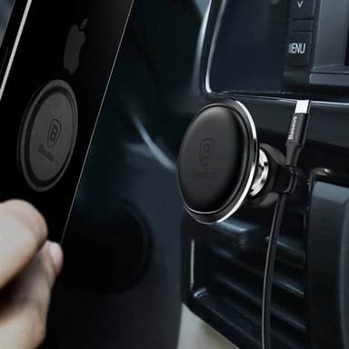 Magneettinen autoteline tuulettimen ritilöille, jossa on 360 asteen kierto ja vahvat magneetit