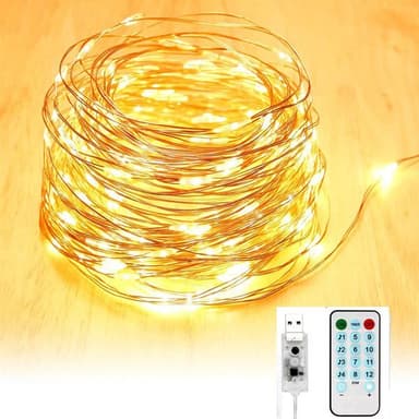 LED-nauha kaukosäätimellä - Lämmin valkoinen valo