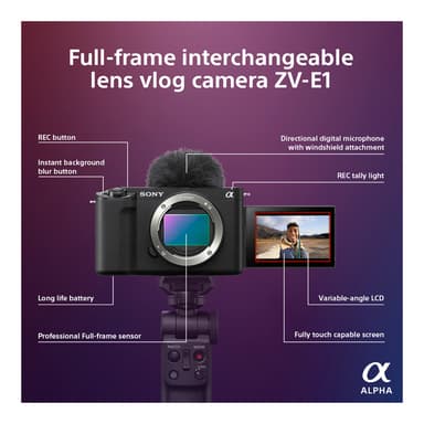 Sony ZV-E1 peilitön järjestelmäkamera
