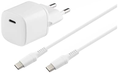 Sandstrøm 30W GaN laturi USB-C kaapelilla (1 m)