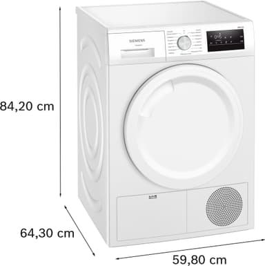 Siemens iQ300 kuivausrumpu WT43HVE6DN (Valkoinen)