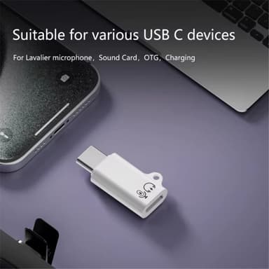 iPhone Female Audio Adapter to USB-C Male OTG Converter