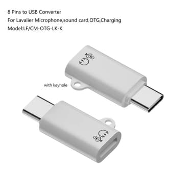 iPhone Female Audio Adapter to USB-C Male OTG Converter