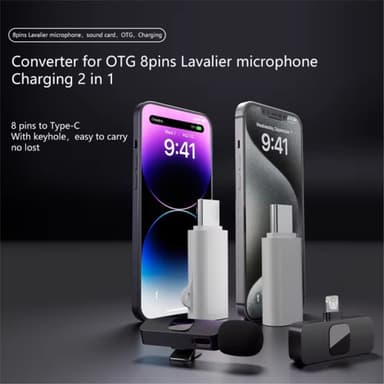 iPhone Female Audio Adapter to USB-C Male OTG Converter