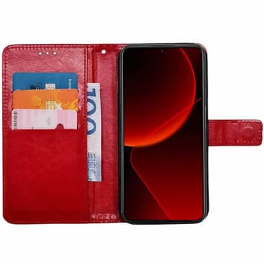 Lompakkokotelo 3-kortti Xiaomi 15 Pro - Punainen