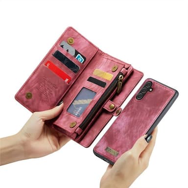 CaseMe puhelimenkotelo 008 8-kortti Samsung Galaxy A25 5G - Punainen