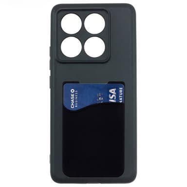 Silikonikuori korttitelineellä Xiaomi 14T Pro - Musta
