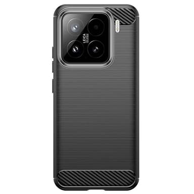 Harjattu TPU kuori Xiaomi 15 Pro - Musta