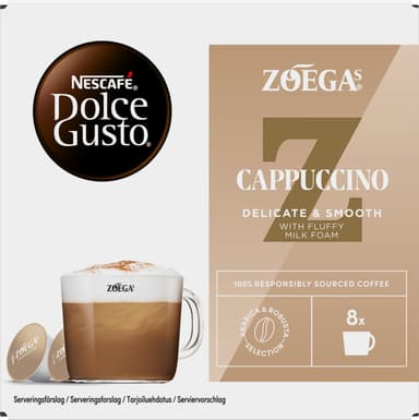 NESCAFÉ Dolce Gusto Zoégas Cappuccino kahvikapselit (16 kpl)