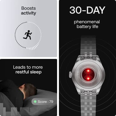Withings ScanWatch Nova Brilliant hybridiälykello 39 mm (hopea)