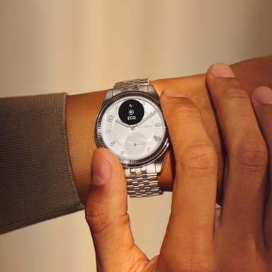 Withings ScanWatch Nova Brilliant hybridiälykello 39 mm (hopea)