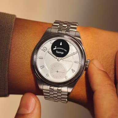 Withings ScanWatch Nova Brilliant hybridiälykello 39 mm (hopea)