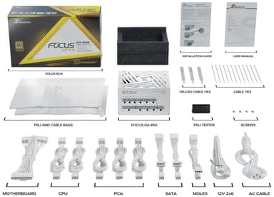 Seasonic FOCUS GX-850 (ATX 3) WHITE 850 W virtalähde