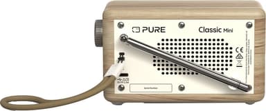 Pure Classic Mini kannettava digitaaliradio (valkoinen/tammi)