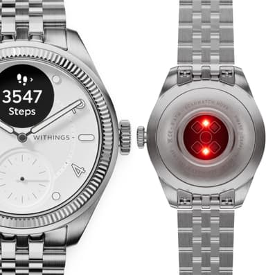 Withings ScanWatch Nova Brilliant hybridiälykello 39 mm (hopea)