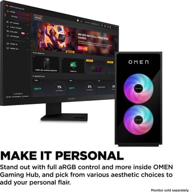 HP Omen 35L i5-14F/16/1 TB/4060Ti pelitietokone