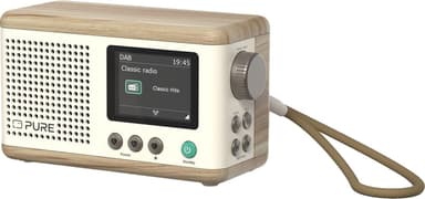 Pure Classic Mini kannettava digitaaliradio (valkoinen/tammi)
