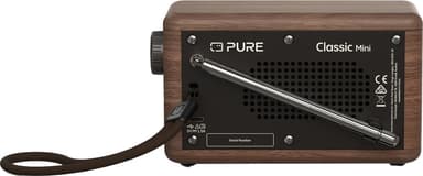 Pure Classic Mini kannettava digitaaliradio (musta/saksanpähkinä)
