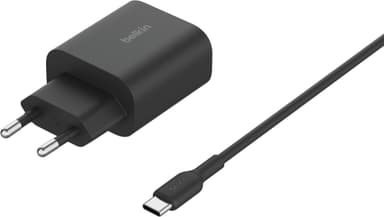 Belkin 3-in-1 Qi2 kokoontaitettava MagSafe laturi (musta)