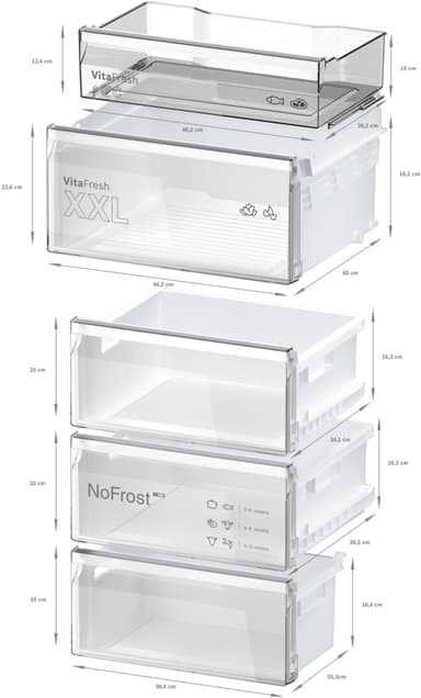 Bosch Jääkaappipakastimet KGN367ICT