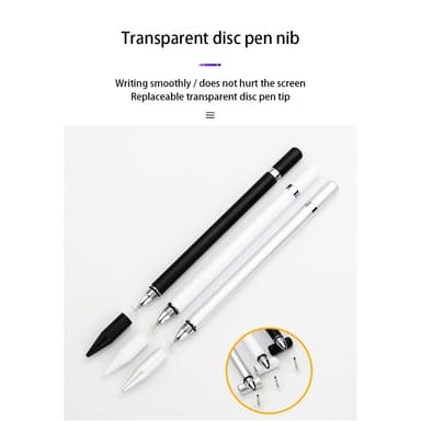 2 in 1 Stylus kynä kirjoitustoiminnolla musta