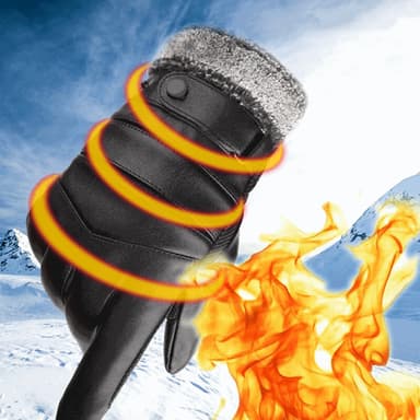 Lämpimät talvihanskat kosketusnäytölle 1 pari Musta
